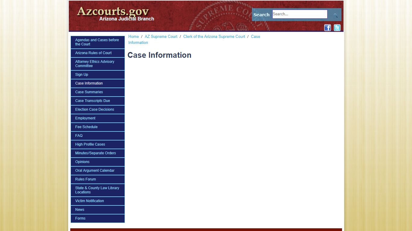 Case Information - Arizona Judicial Branch